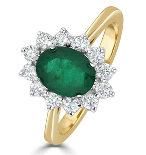Emerald 1.15ct And Diamond 0.50ct 18K Gold Ring