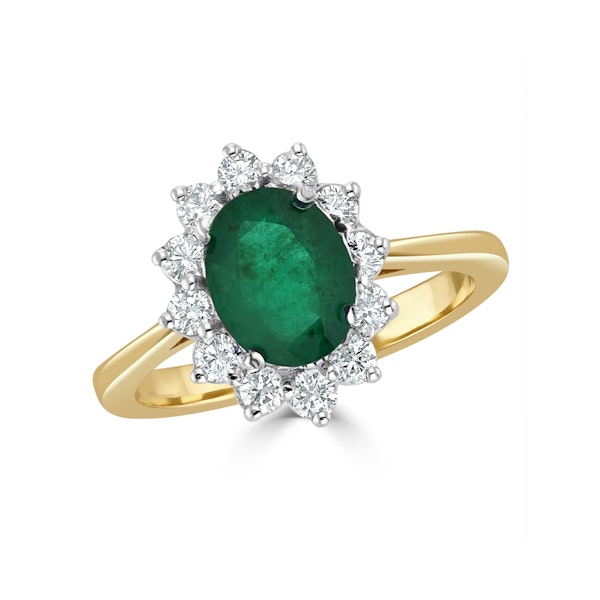 Emerald 1.15ct And Diamond 0.50ct 18K Gold Ring - Image 2