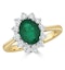 Emerald 1.15ct And Diamond 0.50ct 18K Gold Ring - image 2