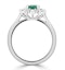 Emerald 1.15ct And Diamond 18K White Gold Ring - image 3