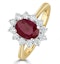 Ruby 1.35ct And Diamond 0.50ct 18K Gold Ring - image 1