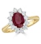 Ruby 1.35ct And Diamond 0.50ct 18K Gold Ring - image 2
