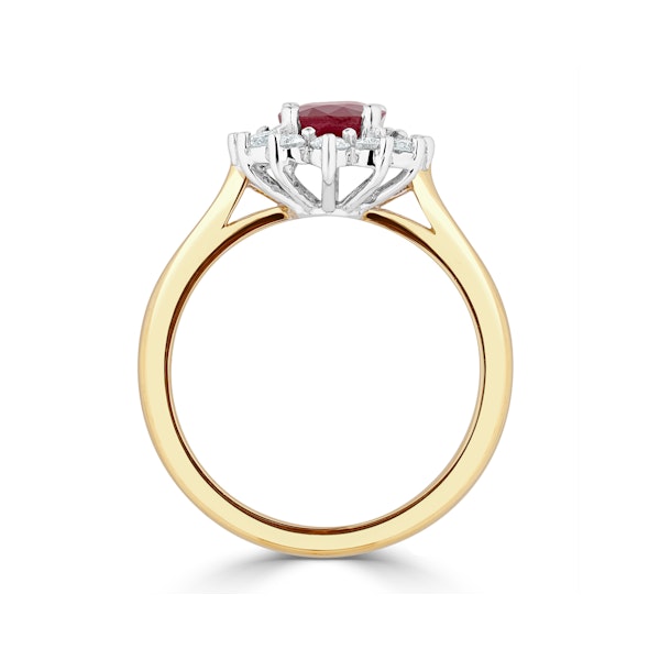 Ruby 1.35ct And Diamond 0.50ct 18K Gold Ring - Image 3