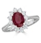 Ruby 1.35ct And Diamond 0.50ct 18K White Gold Ring - image 2