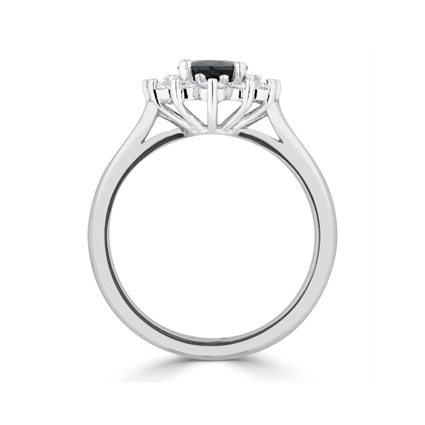 Sapphire 1.55ct And Diamond 0.50ct 18K White Gold Ring - Image 3