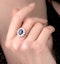 Sapphire 2.3ct And Diamond 1ct Cluster Ring in Platinum - image 4