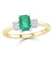Emerald 0.65ct And Diamond 9K Gold Ring - image 2