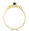 Kanchan Sapphire 3.75mm And Diamond 9K Gold Ring - image 2