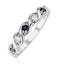 Sapphire 2.25 x 2.25mm And Diamond 18K White Gold Ring - image 1