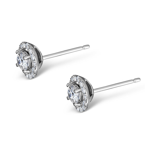 Ella Halo Lab Diamond Earrings set in Platinum 0.84ct F/VS