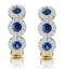 Sapphire and Diamond Trilogy Earrings in 18K Gold - Asteria Collection - image 1