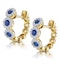 Sapphire and Diamond Trilogy Earrings in 18K Gold - Asteria Collection - image 3