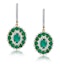 2.50ct Emerald Asteria Collection Diamond Drop Earrings in 18K Gold - image 1