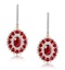 2.50ct Ruby Asteria Collection Diamond Drop Earrings in 18K Gold - image 1