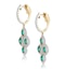 1.10ct Emerald Asteria Collection Diamond Drop Earrings in 18K Gold - image 2