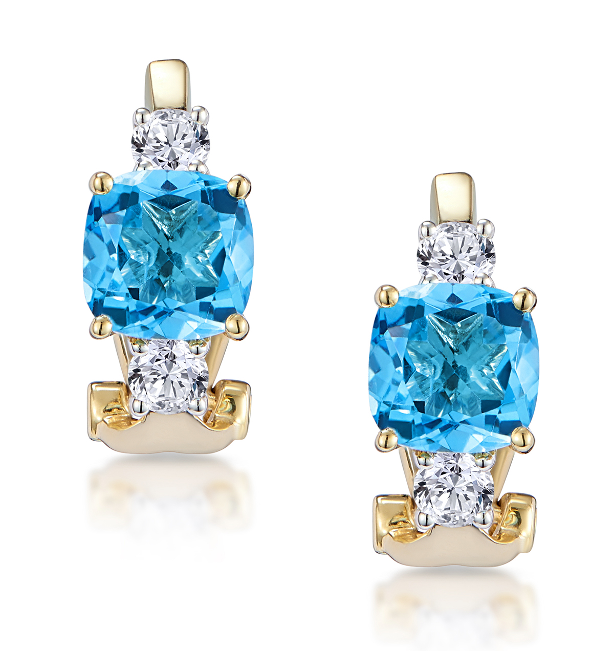 Blue Topaz Earrings The Diamond Store