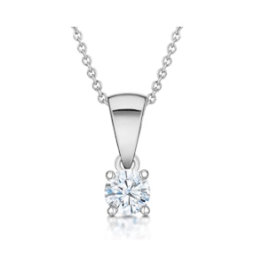 Chloe 18K White Gold Lab Diamond Solitaire Necklace 0.25CT F/VS