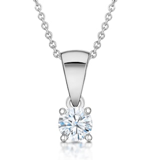 Chloe 18K White Gold Diamond Solitaire Necklace 0.25CT H/SI