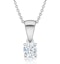 Chloe 18K White Gold Lab Diamond Solitaire Necklace 0.25CT F/VS - image 1