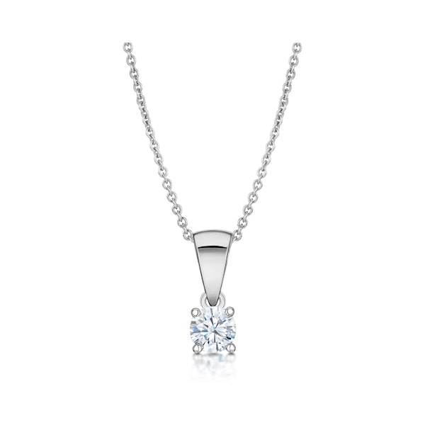 Chloe 18K White Gold Diamond Solitaire Necklace 0.25CT - Image 3