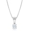 Chloe 18K White Gold Lab Diamond Solitaire Necklace 0.25CT G/SI - image 2