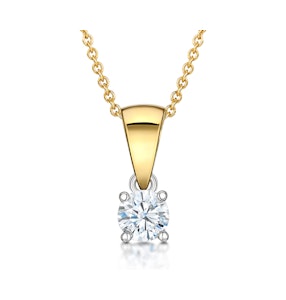 Chloe 18K Gold Lab Diamond Solitaire Necklace 0.25CT F/VS