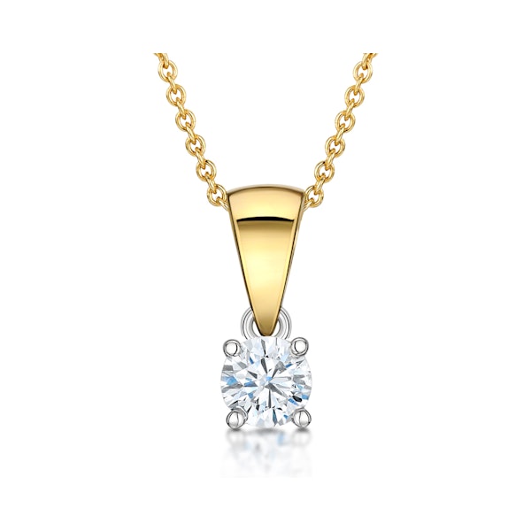 Chloe 18K Gold Lab Diamond Solitaire Necklace 0.25CT F/VS - Image 1
