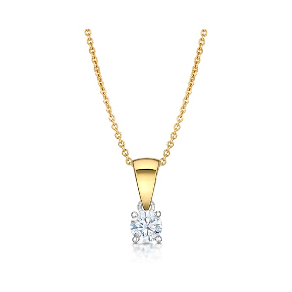 Chloe 18K Gold Diamond Solitaire Necklace 0.25CT H/SI - Image 2