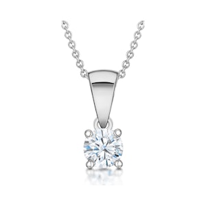 Chloe 18K White Gold Lab Diamond Solitaire Necklace 0.33CT F/VS
