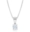 Chloe 18K White Gold Diamond Solitaire Necklace 0.33CT H/SI - image 2
