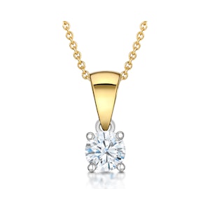 Chloe 18K Gold Lab Diamond Solitaire Necklace 0.33CT F/VS