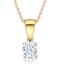 Chloe 18K Gold Lab Diamond Solitaire Necklace 0.33CT F/VS - image 1