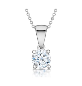 Chloe 0.50ct Lab Diamond Solitaire Necklace in 18K White Gold F/VS1