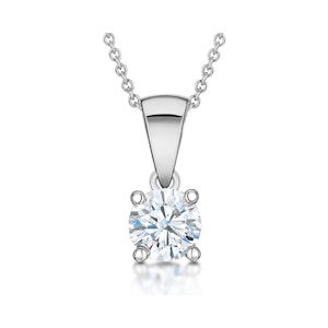 Chloe 0.50ct Diamond Solitaire Pendant Necklace Premium Quality in 18K White Gold
