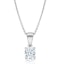 0.50ct Diamond and 18K White Gold Solitaire Necklace - FR23-72RMY - image 2