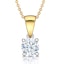 Chloe Certified 0.50ct Lab Diamond Solitaire Necklace 18K Gold F/VS1 - image 1
