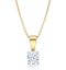 0.50ct Diamond and 18K Gold Solitaire Necklace - FR23-72RMA - image 2