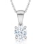 Diamond Solitaire Necklace 0.70ct Chloe Certified in 18KW Gold E/VS1 - image 1