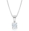 Diamond Solitaire Necklace 0.70ct Chloe Certified in 18KW Gold G/SI2 - image 2