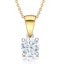 Chloe Certified 0.70ct Diamond Solitaire Necklace in 18K Gold G/SI2 - image 1