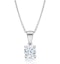 Diamond Solitaire Necklace 0.90ct Chloe Certified in 18KW Gold E/VS2 - image 2