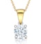 Chloe Certified 0.90ct Diamond Solitaire Necklace in 18K Gold E/VS1 - image 1