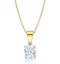 Chloe Certified 0.90ct Diamond Solitaire Necklace in 18K Gold G/SI1 - image 2