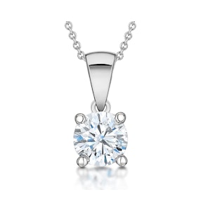 Chloe 1.00ct Diamond Solitaire Pendant Necklace G/SI Quality in 18K White Gold