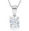 Diamond Solitaire Necklace 1.00ct Chloe Certified in Platinum G/SI1 - image 1