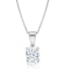 Diamond Solitaire Necklace 1.00ct Chloe Certified in 18KW Gold E/VS2 - image 2