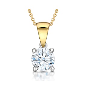Chloe 2.00ct Lab Diamond Solitaire Pendant Necklace F/VS Quality in 18K Yellow Gold