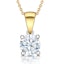 Chloe Certified 1.00ct Lab Diamond Solitaire Necklace 18K Gold F/VS1 - image 1