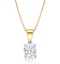 Chloe Certified 1.00ct Lab Diamond Solitaire Necklace 18K Gold H/SI1 - image 2