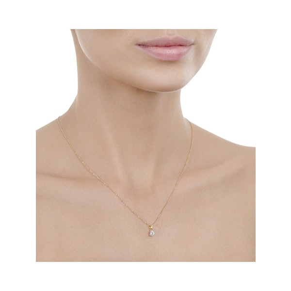 Chloe 18K Gold Lab Diamond Solitaire Necklace 0.25CT F/VS - Image 3